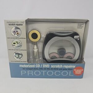 Protocol Motorized CD DVD Scratch Repairer Machine Kit AC Powered Disc Cleaner